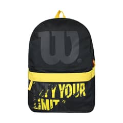 WILSON - Mochila Defy negra con amarillo