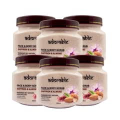 ADORABLE - Pack 6 Uds Exfoliante Cuerpo Y Rostro Azafran-almendra 300ml - Turquesa
