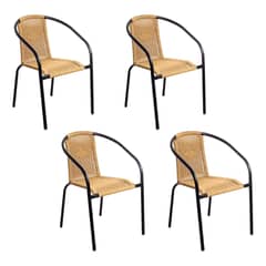 NOVAHUS - Pack 4 Sillas de Terraza Maceio Beige