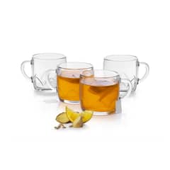 LIBBEY - Set 4 Tazas De Vidrio Arcos 314 ml - Turquesa