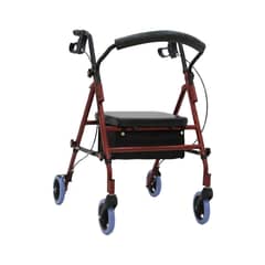GLOMED - Andador Ortopédico Roller 4 Ruedas Asiento y Canasto