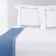 NINA HERRERA - Cubreplumón Bordado Bicolor Denim 200 Hilos Super King