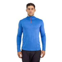 HARDWORK - Polera Dry Fit Hw Spx C/ Gorro Manga Larga Hombre Blue.-