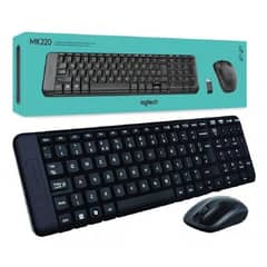 LOGITECH - Kit Teclado y Mouse MK220 Inalambrico Negro Español