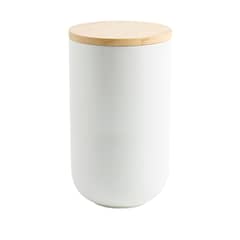 SIMPLIT - Contenedor Cerámica Hermético Tapa Madera L Blanco