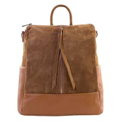 MAILEA - Mochila reno base cuero para mujer tostado