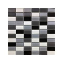 DECORALIA - MALLA MOSAICO VID RECTANG NEGRO/BLCO 30X30CM