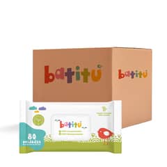 BATITU - Caja de 960 Toallitas Humedas de Bambu Compostables -
