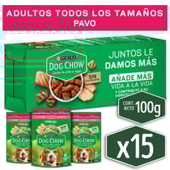 DOG CHOW - Alimento húmedo DOG CHOW® Adultos con Pavo 100G