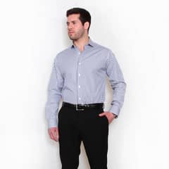 QUARANTA - Camisa Premium Líneas Azul Petróleo