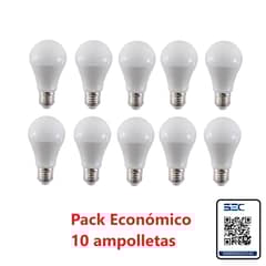 DRL LIGHTING - PACK 10 AMPOLLETA LED 9W LUZ FRIA