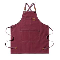 CRUSEC - Delantal Pechera Unisex Multiuso Hogar Trabajo Parrilla - Rojo