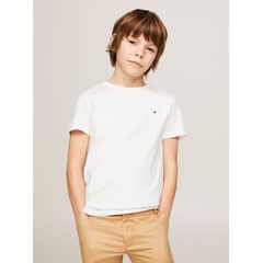 TOMMY HILFIGER - Polera De Niños Essential C-Neck Blanco