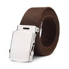 EKOI - Cinturón Militar Lona Nailon Hebilla Metalizada Básico 110cm