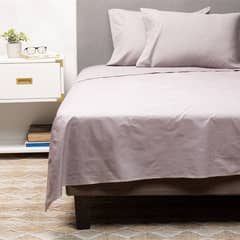 ARTHOME - Sabana Gris 2 plazas + Pack 2 Almohadas 50x70