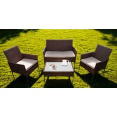 SPACE HOME - Juego terraza Woven living de rattan cafe
