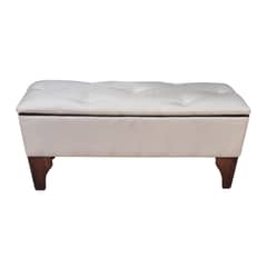 GENERICO - Banqueta Baúl Botone Crudo Lino Muebles Rimar