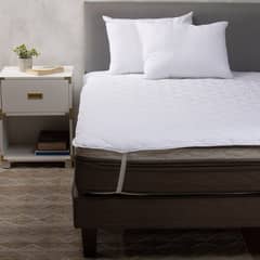 ARTHOME - Pack 2 Almohadas Blanca + Cubrecolchon Blanco 2 Plazas