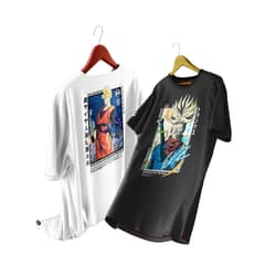 SHINING COLLECTION - Pack Polera Oversize Long Fit Dragonball Trunks y Gohan Futuro