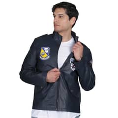 TODOPIEL - Chaqueta de Ecocuero Hombre Azul Marino