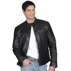 TODOPIEL - Chaqueta de Cuero Hombre Negro