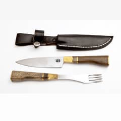 AL FILO DEL GAUCHO - Cuchillo Tenedor Campestre Artesanal
