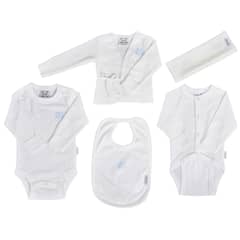 DGU - CONJUNTO SET AJUAR RECIEN NACIDO NIÑO CANTIN ALGODON PIMA PERUANO