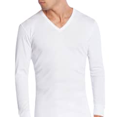 TAIS - Camiseta Cuello V Manga Larga Blanco