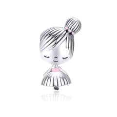 SILVER HEART - Charm Dulce Niña en Plata Fina 925