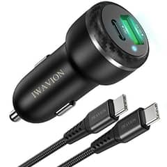 BOCCINI - Cargador de auto 18W + Cable Tipo C 2 USB-C