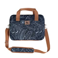 PAPER HOME - Bolso de notebook sustentable 13 y 14 botánico negro
