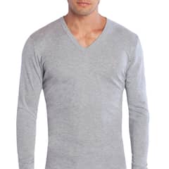 TAIS - Camiseta Cuello V Manga Larga Gris