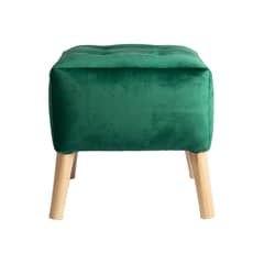 GENERICO - Pouf Alemania Verde Botella Felpa 42x42x43 cm Máxima Design