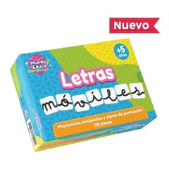 ADETEC - Set Fichas Letras Móviles 110 Piezas - 1220