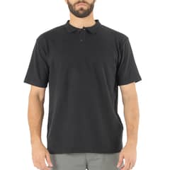 QUEBEC - Polera Pique Manga Corta Negro