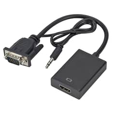 GENERICO - Adaptador Vga Macho A Hdmi Hembra Cable De Audio