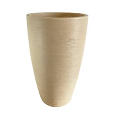 FLORIDIS - MACETERO BEIGE AMSTERDAM 65 CM ALTO CON PLATO