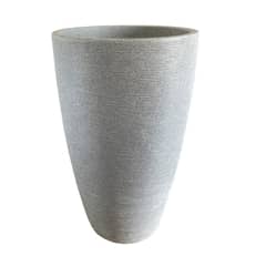 FLORIDIS - MACETERO GRIS CLARO AMSTERDAM 65 CM ALTO CON PLATO