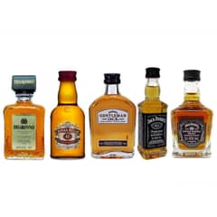 JACK DANIELS - 5 Miniaturas Licores Premium 50ml en caja para regalar