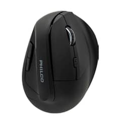 PHILCO - Mouse Inalambrico USB Vertical 6B 1600DPI Negro Pro