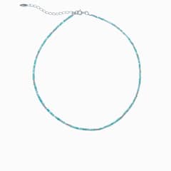 NOMADA SOUL - Collar Chocker plata y piedras Amazonita