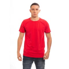 SIGEL - POLERA BASICA CUELLO REDONDO HOMBRE COLOR ROJA