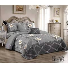 01 AUDIO - Cobertores Quilt de Verano king GRIS DE FLORES
