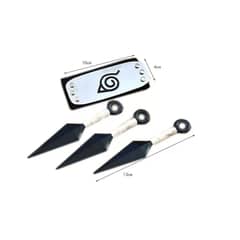 SM - Set naruto 3 kunai + bandana aldea de la hoja