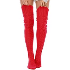 WILD TRAVEL - Calcetas Invierno tejidas cómodas elegantes y encima de la rodilla