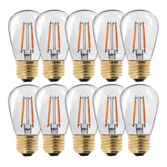 MAXWELL - Ampolletas Led Set X10 Vintage Calida E27 Guirnalda - Blanco