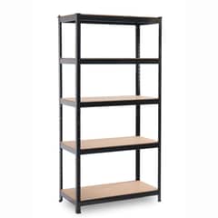 METALBREIN - Repisa Estante Metálico 186x90x40cm - Negro -