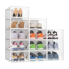 CASATUA - Cajas Organizador de Zapatos Set 4 Zapatero Apilable