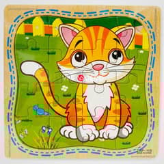 UNIVERSAL - Puzzle Infantil Rompecabeza de 16 Piezas Cada Una GATO