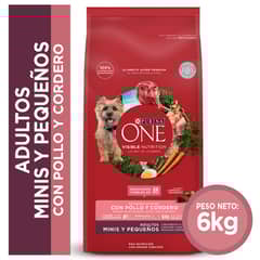 PURINA ONE - Alimento seco PURINA® ONE® Mini y Pequeño Pollo Cordero 6kg